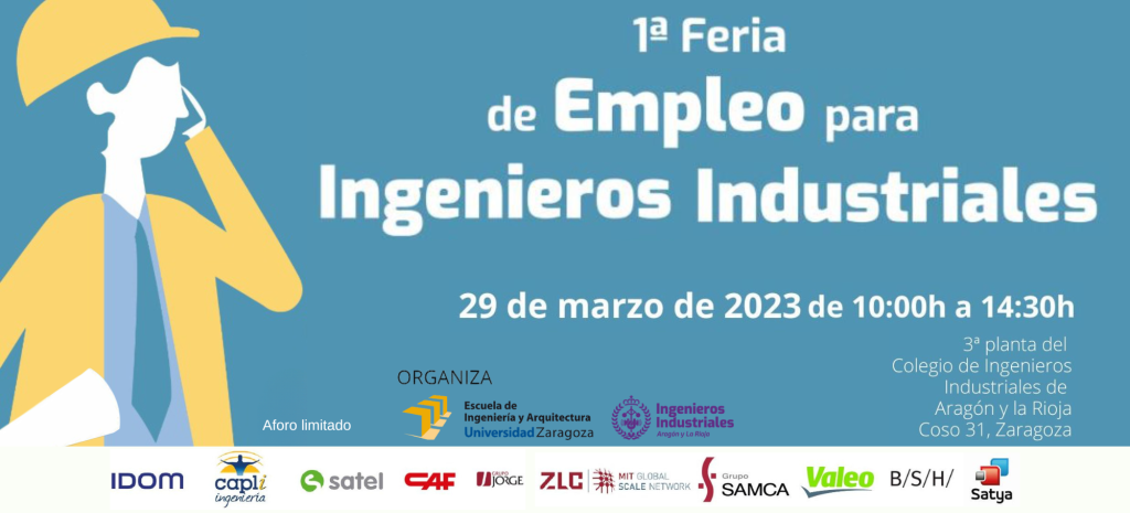Banner Feria de empleo Colegio de Ingenieros Industriales. COIIAR