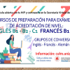 CULM UZ. Cartel matrícula abierta cursos preparación exámenes acreditación nivel.