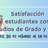Campaña de encuestas de evaluación de las titulaciones del curso 2025/2026